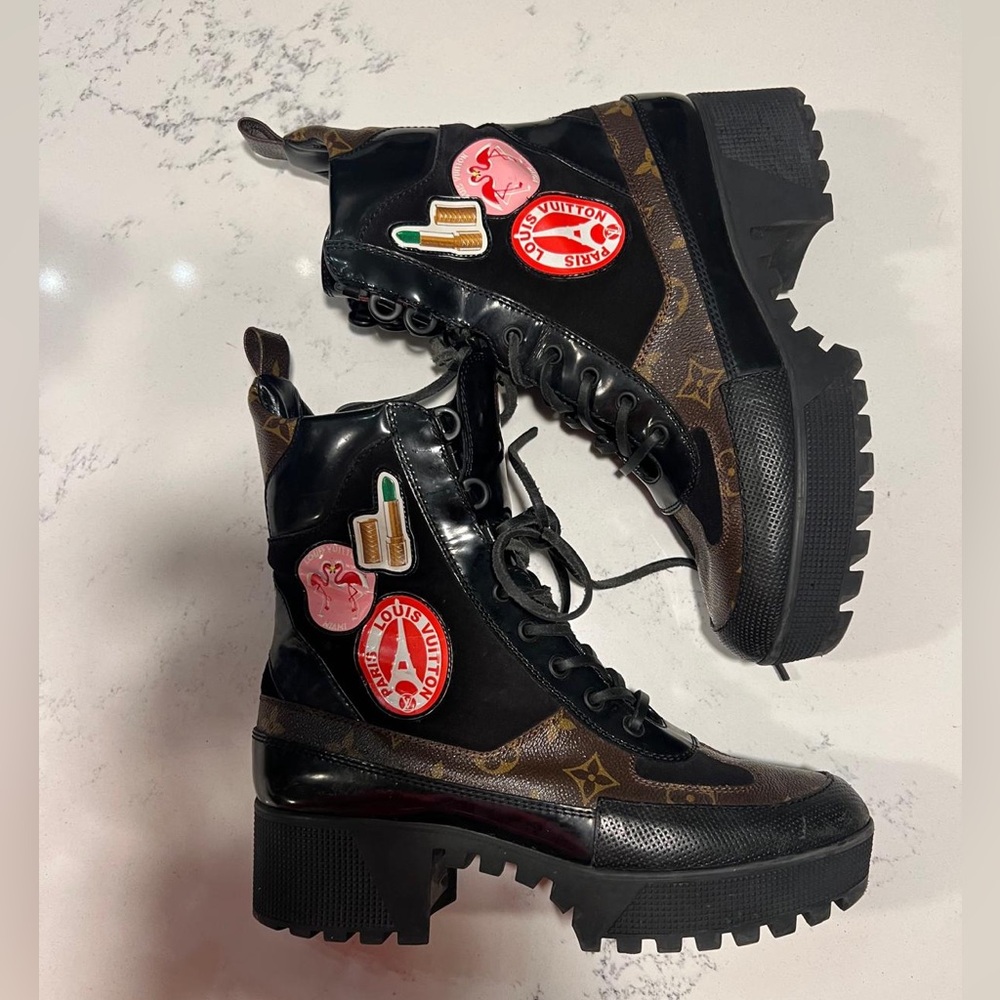 Louis Vuitton Laureate Platform Desert Boots Limited Edition with Monogram